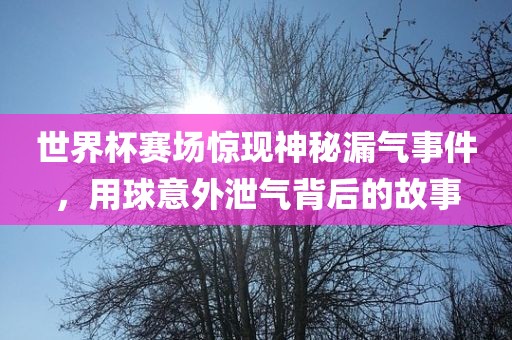 世界杯赛场惊现神秘漏气事件，用球意外泄气背后的故事