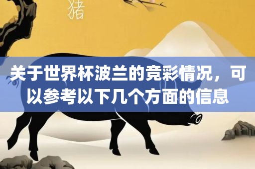 关于世界杯波兰的竞彩情况，可以参考以下几个方面的信息