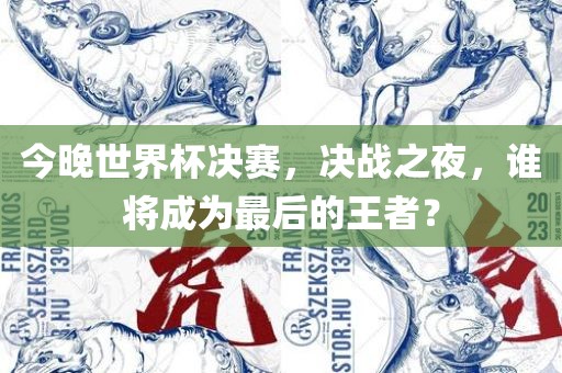 今晚世界杯决赛，决战之夜，谁将成为最后的王者？