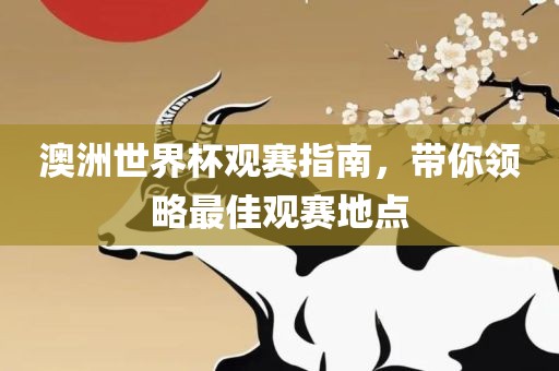 澳洲世界杯观赛指南，带你领略最佳观赛地点
