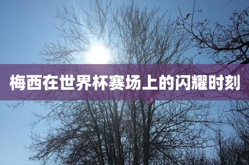 梅西在世界杯赛场上的闪耀时刻
