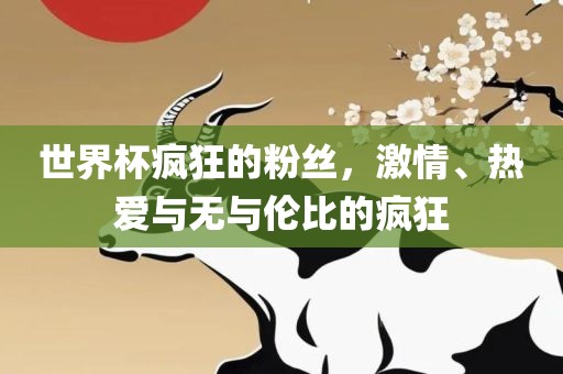 世界杯疯狂的粉丝，激情、热爱与无与伦比的疯狂