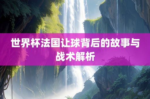 世界杯法国让球背后的故事与战术解析