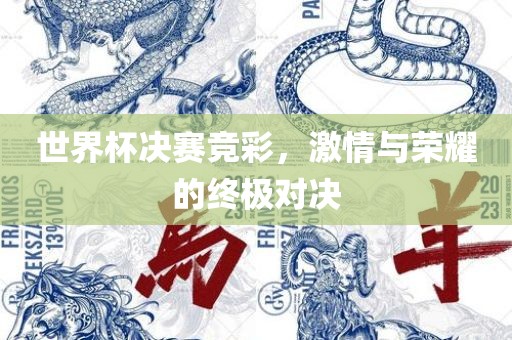 世界杯决赛竞彩，激情与荣耀的终极对决