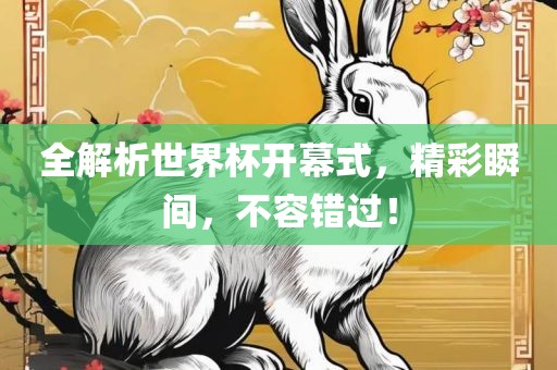 全解析世界杯开幕式，精彩瞬间，不容错过！