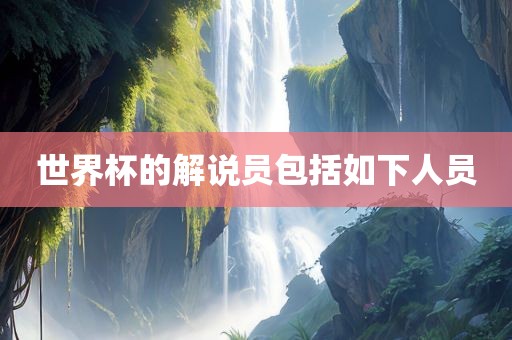 世界杯的解说员包括如下人员眉山市正发家政服务有限公司