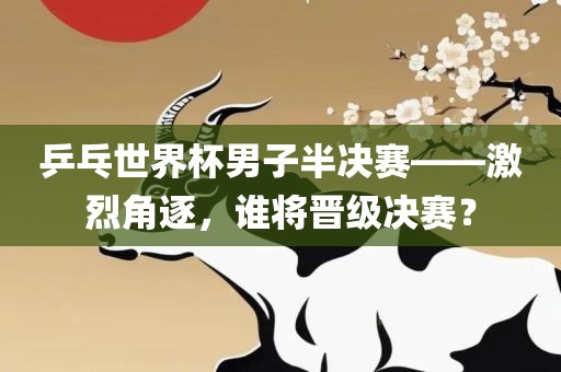 乒乓世界杯男子半决赛——激烈角逐，谁将晋级决赛？