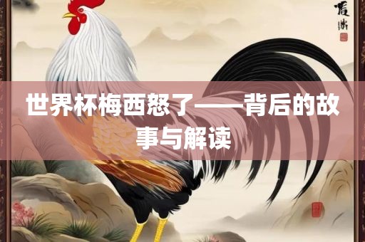 世界杯梅西怒了——背后的故事与解读
