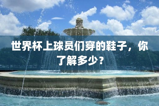 世界杯上球员们穿的鞋子，你了解多少？