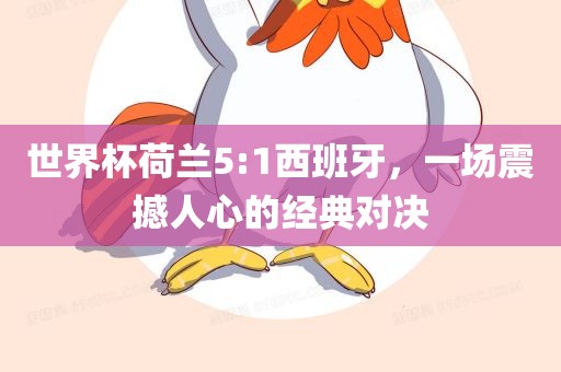 世界杯荷兰5:1西班牙，一场震撼人心的经典对决眉山市正发家政服务有限公司