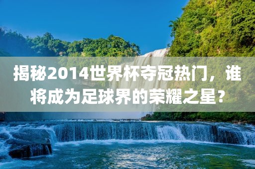 揭秘2014世界杯夺冠热门，谁将成为足球界的荣耀之星？