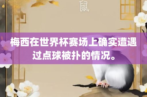 梅西在世界杯赛场上确实遭遇过点球被扑的情况。
