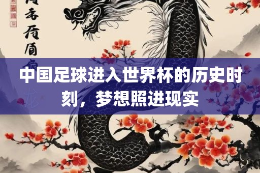中国足球进入世界杯的历史时刻，梦想照进现实