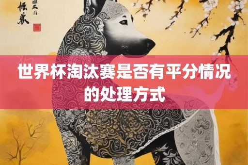 世界杯淘汰赛是否有平分情况的处理方式