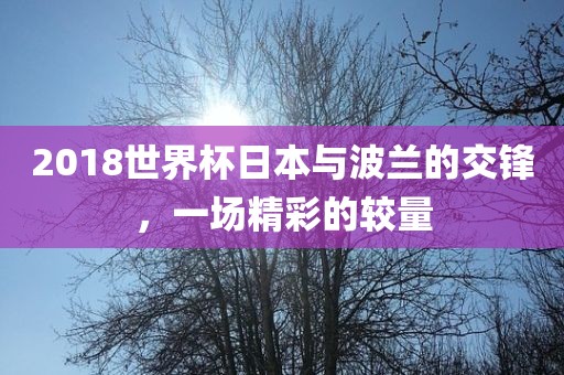 2018世界杯日本与波兰的交锋，一场精彩的较量