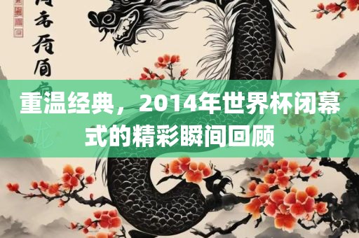 重温经典，2014年世界杯闭幕式的精彩瞬间回顾