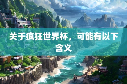 关于疯狂世界杯，可能有以下含义