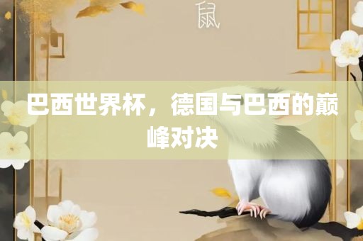 巴西世界杯，德国与巴西的巅峰对决