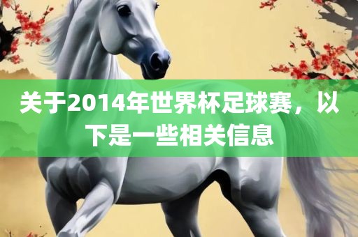 关于2014年世界杯足球赛，以下是一些相关信息
