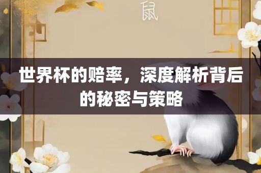 世界杯的赔率，深度解析背后的秘密与策略