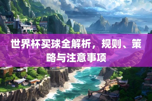 世界杯买球全解析，规则、策略与注意事项