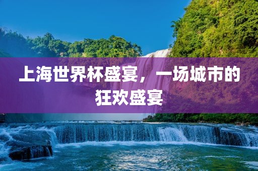 上海世界杯盛宴，一场城市的狂欢盛宴