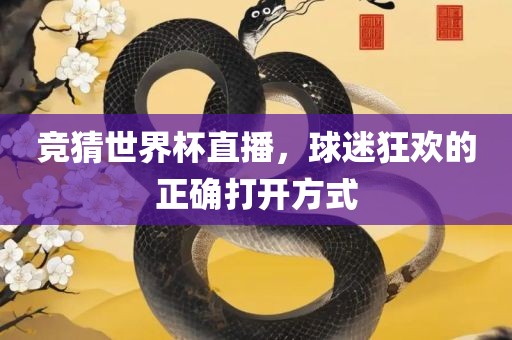 竞猜世界杯直播，球迷狂欢的正确打开方式