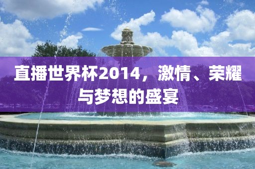 直播世界杯2014，激情、荣耀与梦想的盛宴