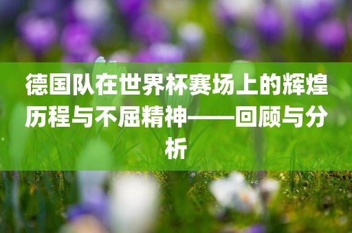 德国队在世界杯赛场上的辉煌历程与不屈精神——回顾与分析