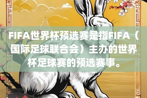 FIFA世界杯预选赛是指FIFA（国际足球联合会）主办的世界杯足球赛的预选赛事。
