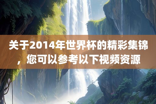 关于2014年世界杯的精彩集锦，您可以参考以下视频资源