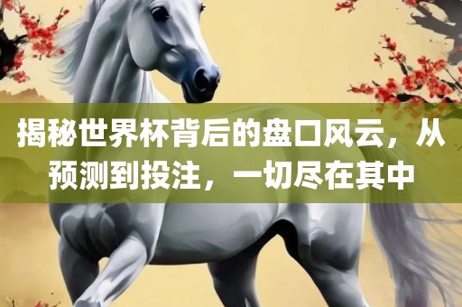 揭秘世界杯背后的盘口风云，从预测到投注，一切尽在其中