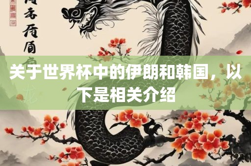 关于世界杯中的伊朗和韩国，以下是相关介绍