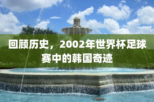 回顾历史，2002年世界杯足球赛中的韩国奇迹