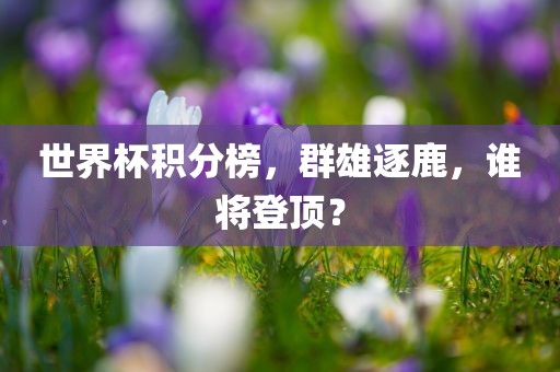 世界杯积分榜，群雄逐鹿，谁将登顶？