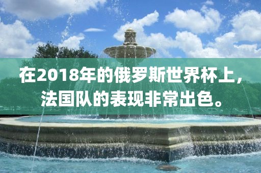 在2018年的俄罗斯世界杯上，法国队的表现非常出色。眉山市正发家政服务有限公司