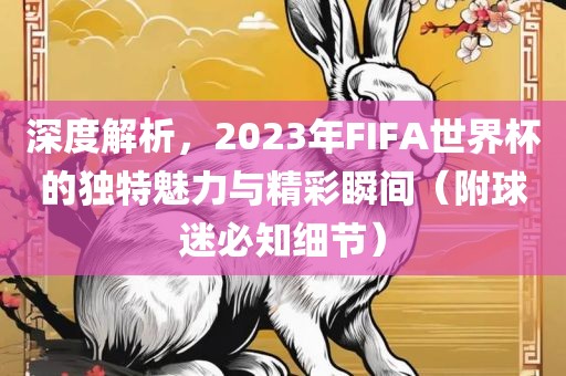 深度解析，2023年FIFA世界杯的独特魅力与精彩瞬间（附球迷必知细节）眉山市正发家政服务有限公司