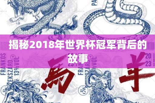 揭秘2018年世界杯冠军背后的故事眉山市正发家政服务有限公司