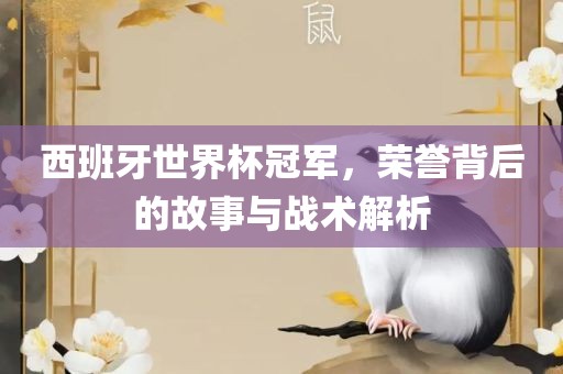 西班牙世界杯冠军，荣誉背后的故事与战术解析