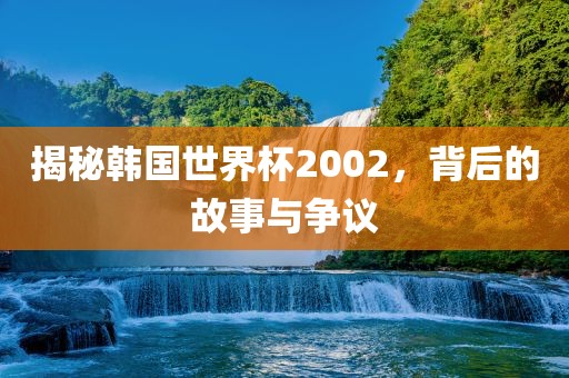 揭秘韩国世界杯2002，背后的故事与争议眉山市正发家政服务有限公司