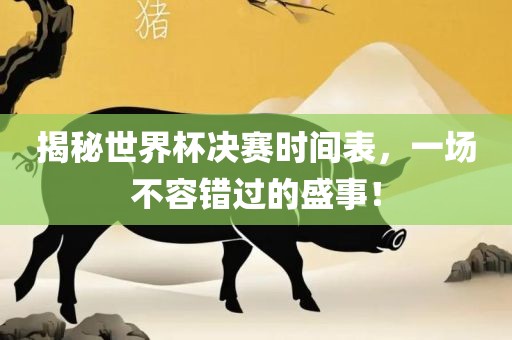 揭秘世界杯决赛时间表，一场不容错过的盛事！眉山市正发家政服务有限公司