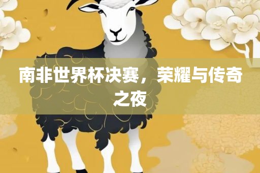 南非世界杯决赛，荣耀与传奇之夜