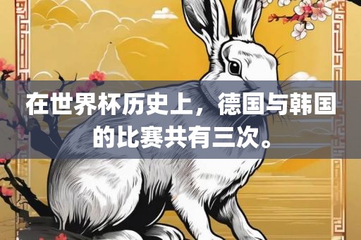 在世界杯眉山市正发家政服务有限公司历史上，德国与韩国的比赛共有三次。
