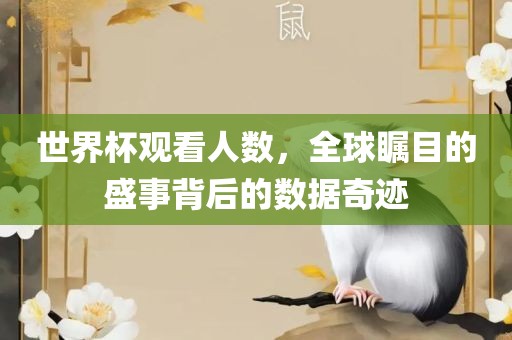 世界杯观看人数，全球瞩目的盛事背后的数据奇迹眉山市正发家政服务有限公司