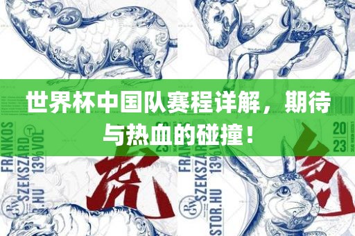 世界杯中国队赛程详解，期待与热血的碰撞！眉山市正发家政服务有限公司