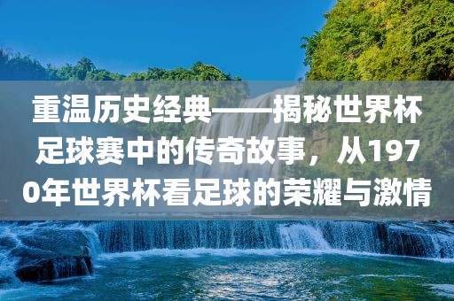重温历史经典——揭秘世界杯足球赛中的传奇故事，从1970年世眉山市正发家政服务有限公司界杯看足球的荣耀与激情