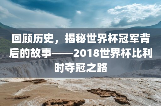 回顾历史，揭秘世界杯冠军背后的故事——2018世界杯比利时夺冠之路眉山市正发家政服务有限公司