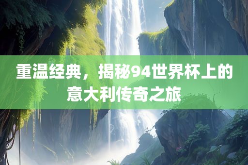 重温经典，揭秘94世界杯上的意大利传奇之旅眉山市正发家政服务有限公司