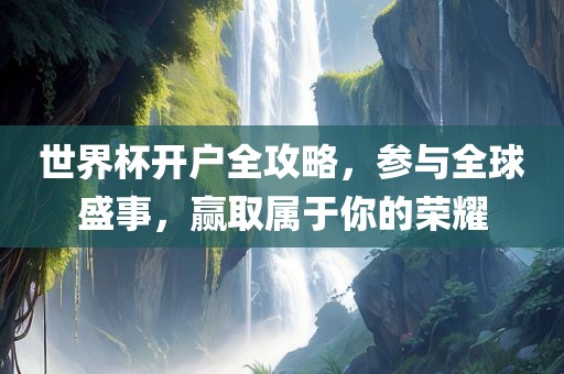 世界杯开户全攻略，参与全球盛事，赢取属于你的荣耀眉山市正发家政服务有限公司