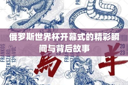 俄罗斯世界杯开幕式的精彩瞬间与背后故事